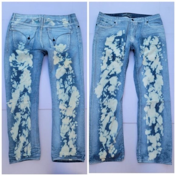 New ROBIN'S JEAN Coated/Waxed Straight Jeans SZ 42 - Picture 1 of 10